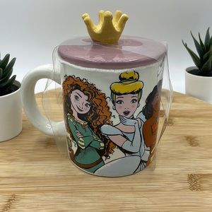 Disney 6 Princess Ceramic Mug with Crown Lid; 18 oz